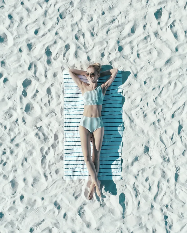 Relaxing in the sun for a sun-kissed glow